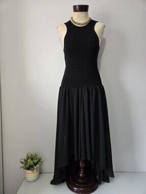 Torn By Ronnie Kobo Black Sleeveless High-Low Maxi Dress. Size Small